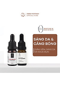 Bộ Sản Phẩm Sạch Sâu Trắng Sáng Căng Bóng Toàn Diện gồm Tinh chất (Serum) AHA 10ml và Tinh chất (Serum) B3 10% 10ml Zakka Naturals
