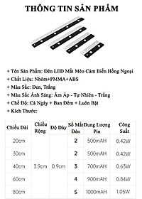 Đèn LED Trang Trí Cảm Biến Chuyển Động Hồng Ngoại KUNBE Đèn Mắt Mèo Decor Với Ánh Sáng 3 Màu, Hiệu Ứng Độc Đáo, Nhiều Kích Cỡ Phù Hợp Trang Trí Tủ Đồ, Nhà Bếp, Phòng Ngủ, Phòng Khách