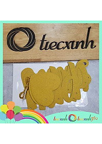 Dây chữ Happy Anniversary nét kiểu kim tuyến vàng