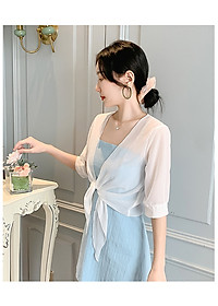 [ĐẸP & RẺ VÔ ĐỊCH] Áo khoác voan cột tà 01 chất vải đẹp, mềm mại, thoáng mát, khoác nhẹ bên ngoài, thanh lịch C134