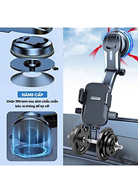 Giá Đỡ Điện Thoại trên Ô Tô, Kẹp Điện Thoại dạng Thác đổ, Không Chắn Tầm Nhìn gắn táp lô, Kính lái ô tô - Thương Hiệu RIBI - Hàng Chính Hãng