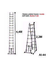 Thang nhôm rút đa năng Nikita NKT-AI44E
