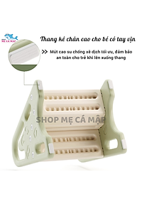 Thang mini ghế đôn 2 bậc cho bé có tai vin, Nhựa cao cấp tải trọng lên tới 75kg