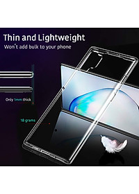 Ốp lưng dẻo silicon cho Samsung Galaxy Note 10 Plus hiệu Ultra Thin (siêu mỏng 0.6mm, chống trầy, chống bụi) - Hàng nhập khẩu