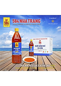Nước mắm Nhỉ Cá cơm 584 Nha Trang - 25 độ đạm - Chai nhựa 1Lit