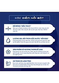 Bao cao su cao cấp OZO Feelex Invisible Cool - Hộp 10 bcs