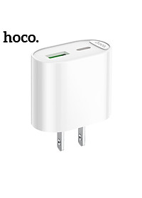 Bộ Sạc Nhanh Cho Iphone PD20W Hoco C80/C80A/C109 2 cổng Usb và Type-C kèm dây sạc Type-C sang iPhone 1M Sạc 0-50% Pin trong 30 phút - Hàng chính hãng