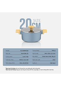 Nồi chống dính vân gỗ Elmich Nature EL-5206MG