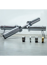Đòn Tạ Tay Inox Dài 50cm Phi 50mm Nặng 4kg ( 1 Tay) Chính Hãng Đại Nam Sport + Khóa Kẹp 2 Đầu