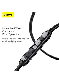 Tai nghe AUX 3.5mm Baseus Encok H19 Wired Earphone-Hàng Chính Hãng Baseus