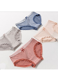 Combo 5 Chiếc Quần Lót Nữ Cotton Tăm Viền ren Xuất Nhật