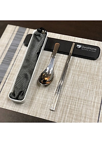 Bộ thìa (muỗng) đũa cơm trưa văn phòng inox 304 DandiHome cao cấp, tiện lợi, vệ sinh