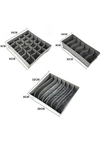 Set 3 Hộp Đựng Đồ Lót Túi Đựng Đồ Lót, Tất Vớ, Đựng Đồ Đa năng Gấp Gọn Đa Năng - Hàng Loại 1 - Chính Hãng MINIIN