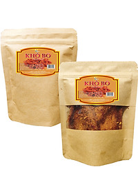 LOẠI ÍT CAY THỊT BÒ KHÔ DẠNG MIẾNG MỀM THƯƠNG HIỆU SK FOOD - TỔNG 2 BỊCH 1 KG