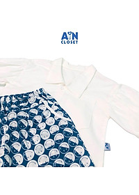 Bộ quần áo dài tay lỡ bé gái họa tiết Sơ mi smile cotton - AICDBGGCZI60 - AIN Closet