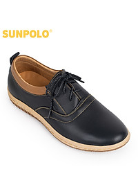Giày nam Da bò Buộc dây SUNPOLO SPH424 (Xanh navy, Nâu)