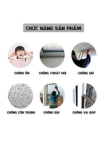 Combo 2 Cuộn ron gioăng mút xốp dán khe khung cửa cách âm giảm chấn chống bụi dài 2 mét