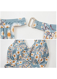 Đồ bơi liền thân nữ cao cấp, dáng váy lưng trần đan dây sexy, gam màu vintage xinh xắn, chất thun bơi lạnh Lycra đẹp dày dặn | KT073