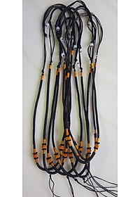 Sợi Dây Đeo cổ mới ĐEN Kiểu dạng rút đẹp Size 3mm x dài trồng cổ Anh Chị tự chỉnh theo ý 23cm - 30cm Phối với mặt Phật, mặt dây chuyền nam nữ đeo được hết rẻ đẹp ạ