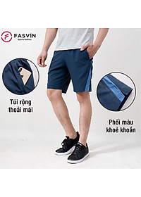 Quần Đùi Nam FASVIN Vải Gió Nhẹ Mát Hàng Nhà Máy Chất Lượng Cao Thể Thao Hay Mặc Nhà Q22508.HN