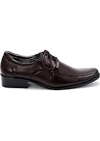 Giày da nam Huy Hoàng da bò màu nâu đỏ HT7112