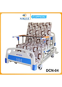 Giường bệnh cao cấp - DCN04 - Nâng đầu, nâng hạ chân, nghiêng trái phải, có chổ để bô - Chính hãng NIKITA