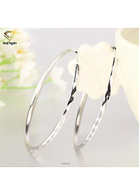 Bông tai bạc Ý 925 Huệ Ngân - Vòng tròn cá tính RYE30001