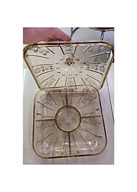 Khay đựng mứt tết  bằng nhựa trong Acrylic màu vàng