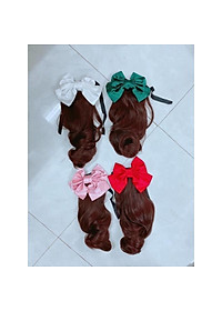 tóc cột xoăn đính nơ ngắn cho bé và người lớn cao cấp