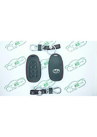 Bao Da Chìa Khóa Dành Cho Xe Hyundai Accent 2021 (Da Thật) Logo 3D