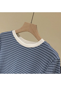 áo thun ngắn croptop sọc ngang mềm mịn cute