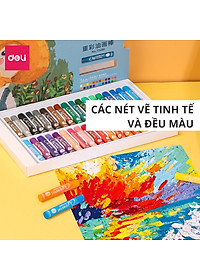 Bút Sáp Dầu Chuyên Nghiệp Deli - Hộp Giấy - 24/36 Màu - 72087 / 72088