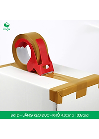 BK1D -  Băng Keo Đục - 4.8cm - Block 6 cuộn/kg - Bộ 6 cuộn băng dính đục đóng thùng hộp carton