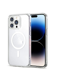 Ốp lưng kháng khuẩn chống sốc hỗ trợ sạc Maqsafe cho iPhone 14 Pro Max (6.7 inch) hiệu ZAGG Gear4 Crystal Clear Case (siêu mỏng 1.5mm, kháng khuẩn cho tay, chống sốc độ cao 4m, vật liệu tái chế thân thiện với môi trường) - hàng nhập khẩu