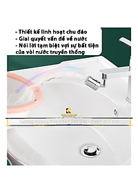 Đầu nới vòi nước xoay 720 độ lắp vòi nước chậu rửa bắt bồn rửa mặt lavabo với 2 chế độ nước chảy