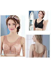 Áo lót big size 198 ren lưới bản to 4 móc cài không gọng đệm mỏng cho người ngực to