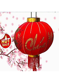  Đèn Lồng Vải Nhung Treo Tết Lễ Hội Size 60cm 80cm 100cm