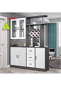 Vách ngăn kiêm tủ rượu trang trí phòng khách , nhà bếp 4VTK01 - Nội thất lắp ráp Viễn Đông