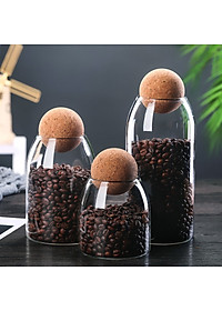 Bình Bảo Quản Thực Phẩm Bằng Thủy Tinh Có Nút Gỗ Kín