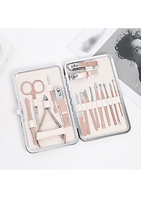 Bộ Dụng Cụ Bấm Móng Tay 16 món - Bộ Cắt, Bấm Dũa Móng Tay  Cao Cấp Có Hộp Đựng Sang Trọng