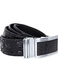 Thắt Lưng Nam Da Cá Sấu Gai Lưng Bản Lớn Huy Hoàng HT4224 - Đen