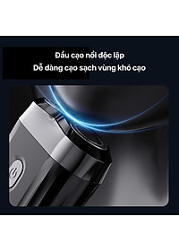 Máy cạo râu Enchen Mini 6s, Cạo râu khô & ướt nút cảm ứng, Đầu cạo nổi 28 lưỡi dao kép tự mài - Hàng nhập khẩu
