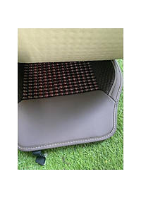Lót Ghế Hạt Gỗ Ô Tô Phối Da Cao Cấp Libai - Lót Ghế Xe Hơi Chống Nóng, Thoáng Khí, Massage Lưng, Bảo Vệ Da Ghế Xe