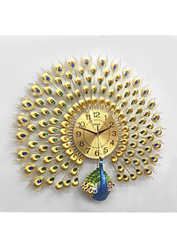 Đồng Hồ Treo Tường Con Chim Công Kim Trôi A25 Nghệ Thuật Cao Cấp Shouse hiện đại 3D kích cỡ lớn đẹp treo phòng khách