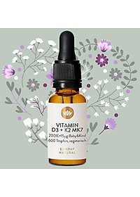 Vitamin D3 + K2 MK7 Sunday Natural 200IE (0-4Y)