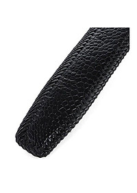 Dây nịt nam da đà điểu Huy Hoàng đan viền bản lớn màu đen HP4458
