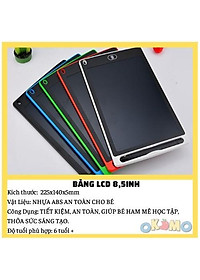 Bảng viết tự xóa LCD 8.5 Inch đơn sắc, đồ chơi giáo dục cho bé thông minh, phát triển trí tuệ OKOMO