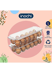 Khay Đựng Trứng Gà , Vịt Trong Suốt YoKo 12 Quả Có Nắp Đậy Tặng Kèm Khăn Lau Đa Năng PaKaSa - Hàng Chính Hãng INOCHI