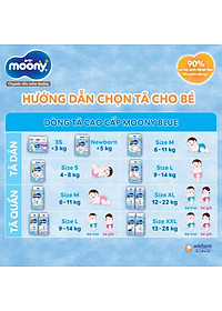 Combo 2 Gói Tã dán sơ sinh Moony Newborn 90 (90 miếng)