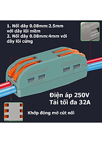 Đầu nối dây điện Domino - Thiết kế chắc chắn, an toàn, nối dây siêu nhanh